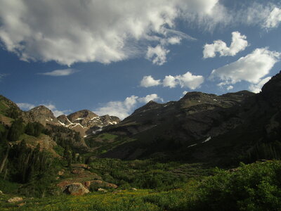 The basin just below Twin Peaks