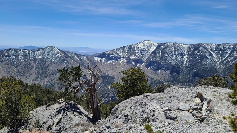 View of multiple peaks and the valley