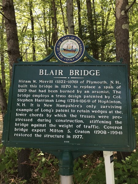 Blair Bridge historical marker