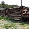 Abandoned ranch building along the Fisher Creek Trail.