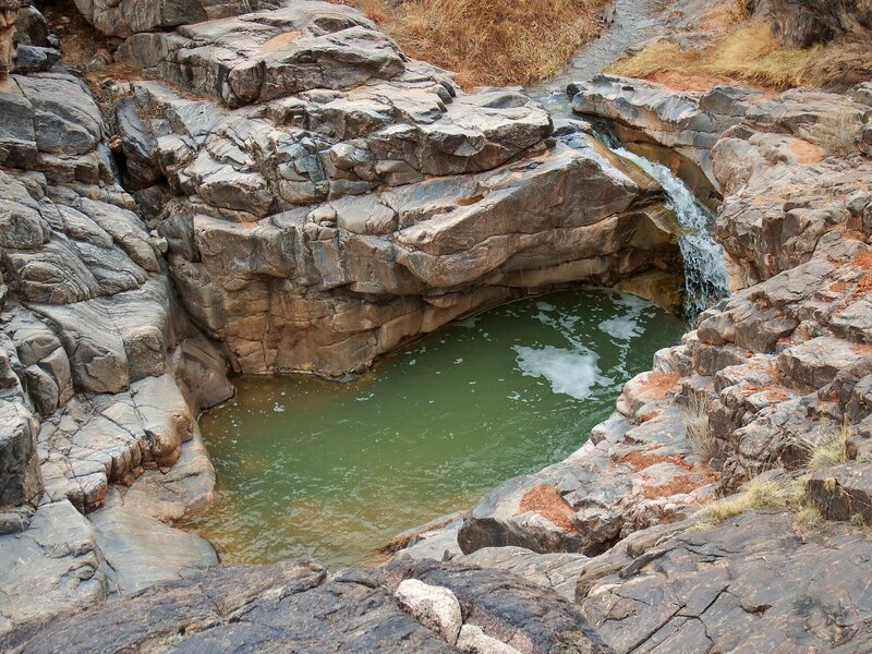 One of several nice watering holes in Big Dominguez Canyon.