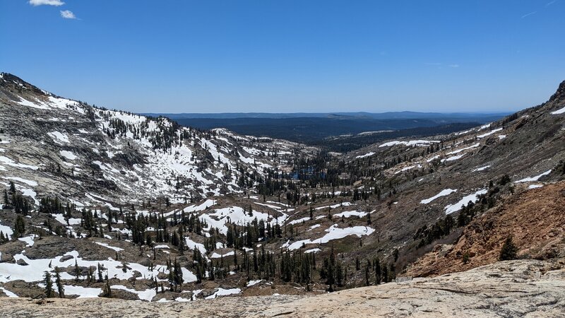 Looking west from the top of the pass.