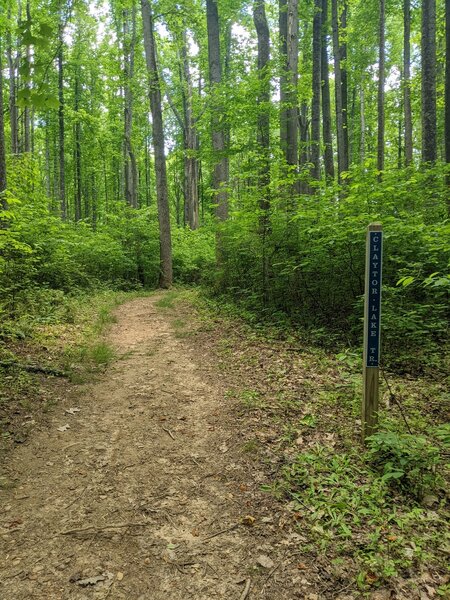 Claytor Lake trail sign