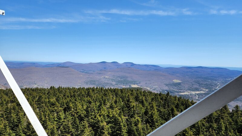 View from Hunter Mountain Fire Tower looking east over Hunter, NY toward the Windham-Blackhead Range