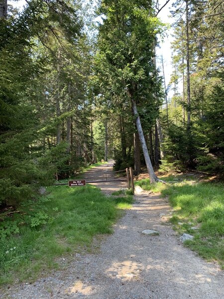 Trail entrance from parking lot