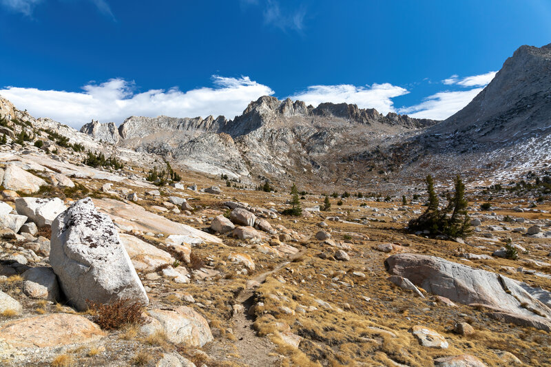 Matterhorn Peak and the upper stretches of Matterhorn Canyon.