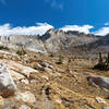 Matterhorn Peak and the upper stretches of Matterhorn Canyon.