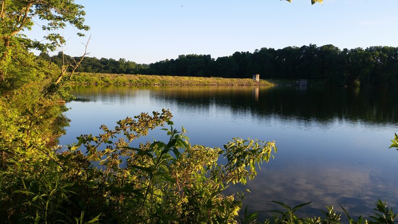 View of the dam from the fishing point.