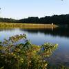 View of the dam from the fishing point.