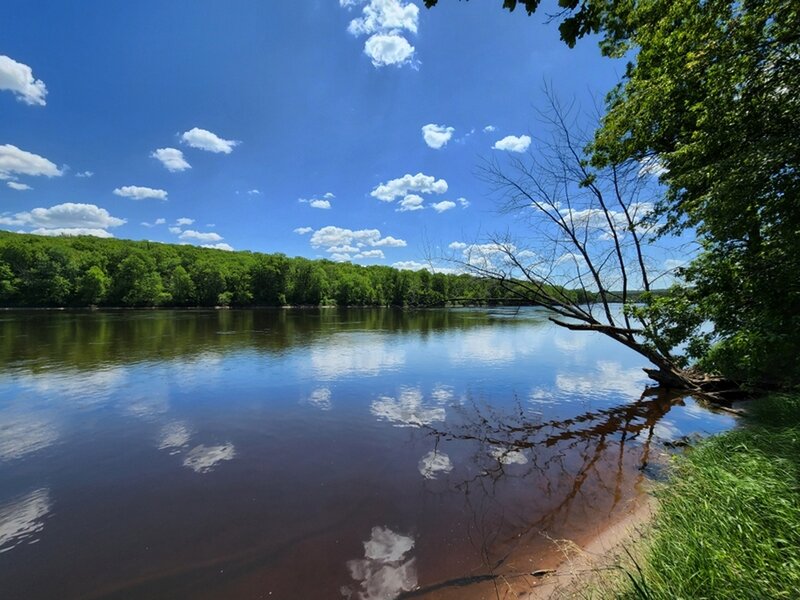 Looking downstream along the St. Croix River.