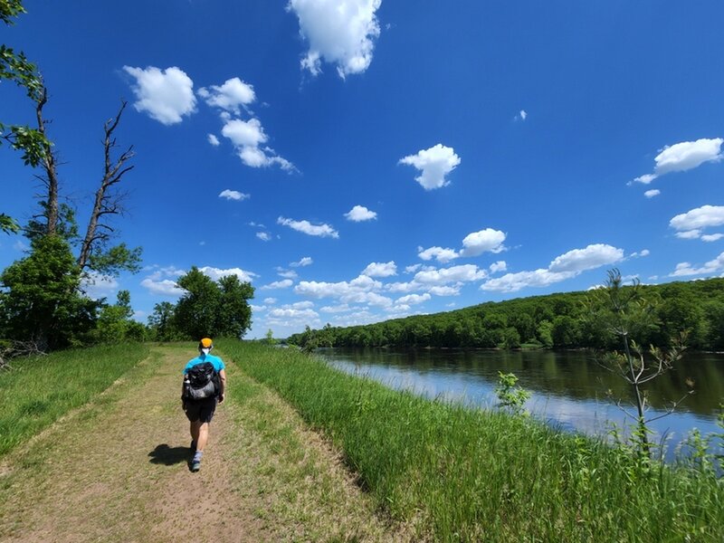 Upstream along the Mondale River Trail.