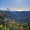 The view from The Canyon Lookout on Warrie Circuit. You can see the Coral Sea in the distance.