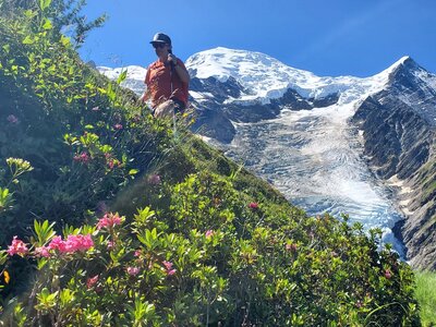 Wonderful glacier views are the hikers' reward.