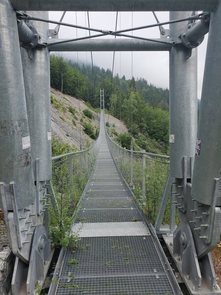 Nant Bordon Suspension bridge - Nant = torrent.  Bordon = name of the family who owned a mill lower on the slopes