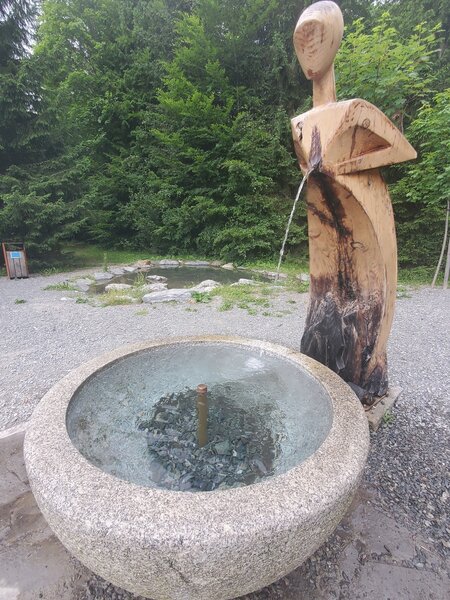 Part of the sculpture installation near Lac Vert.