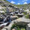 Here, the fainter trail runs along a lively stream.