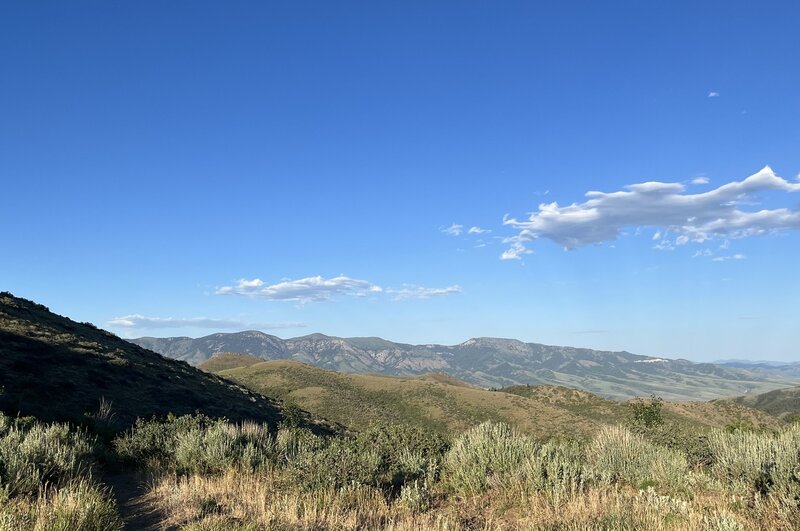 A view of the Portneuf Range from the crest of the Lead Draw trail.