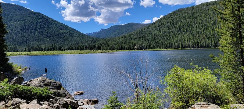 Hiking the Monarch Lake loop.