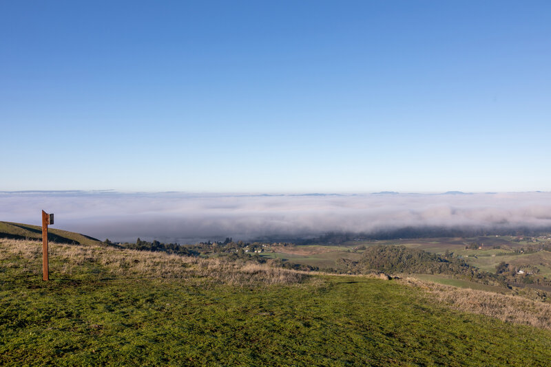 Low hanging clouds over Santa Rosa.