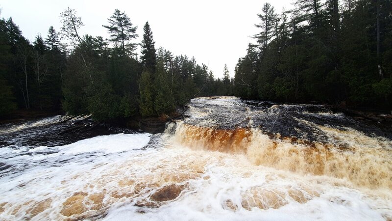 One of the multiple Lower Falls of the Tahquamenon River.