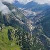 Looking towards the snout end of the Aletsch Glacier.