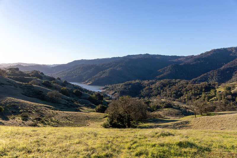 Lake Sonoma from the junction of Half a Canoe Loop and No Name Trail.