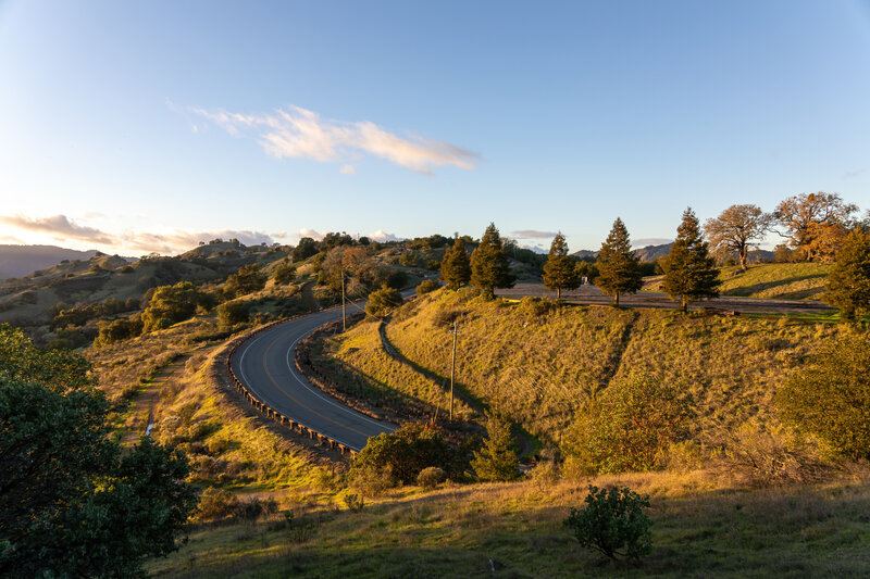 Sunset on the Boar Scat Loop.