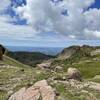 At saddle loking towards Pagosa Springs.