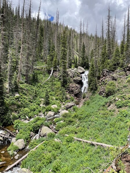 Waterfall along creek.