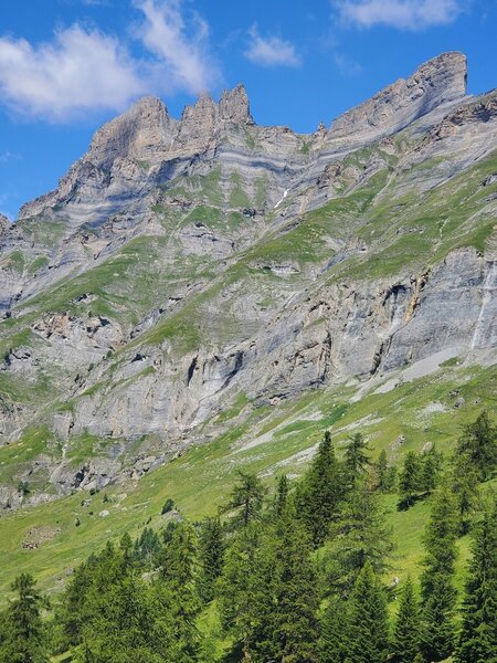 Amazing peaks across the valley.