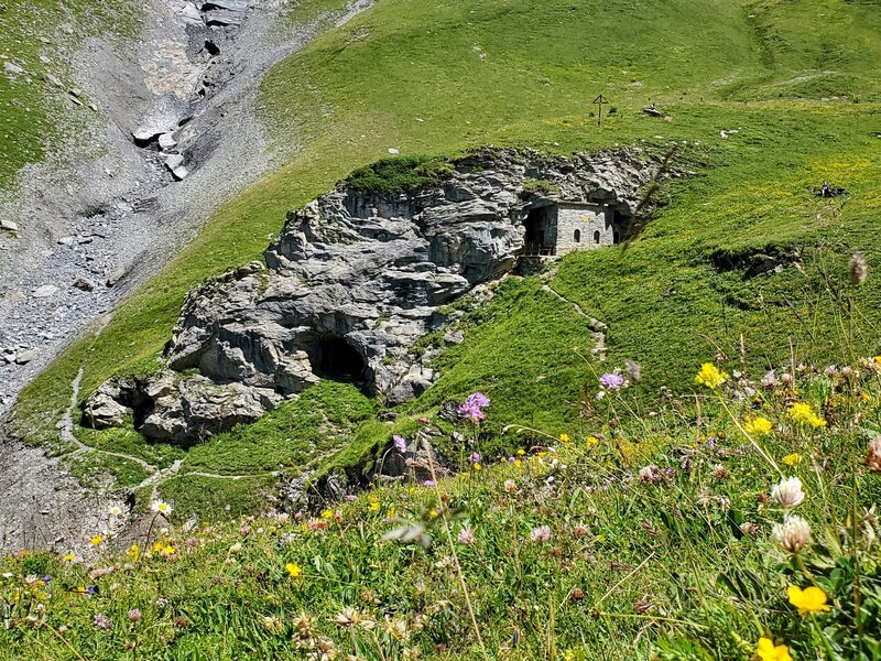 Chapel built into the rocks - interesting pilgrimage site.