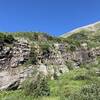 An example of one of many rock faces that you'll have to navigate to the top of. The ill-maintained trail means route-finding!