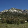 A view of Ragge Peak from the back side as you make your way closer to the treeline.