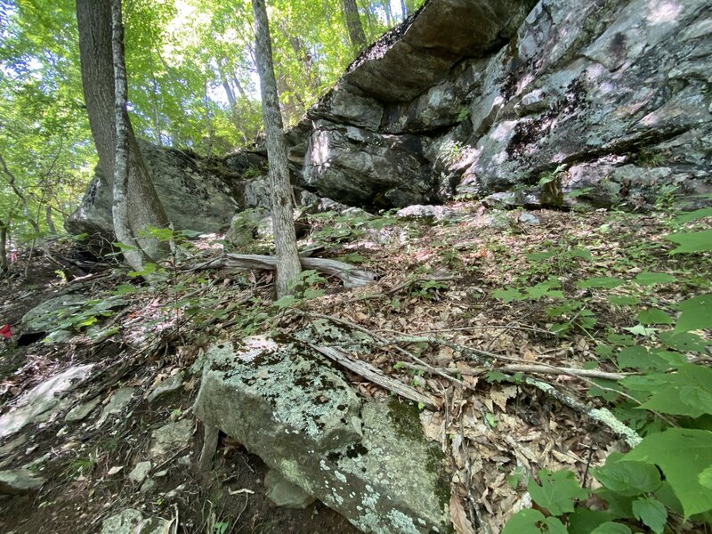 Last ridge of boulders along the trail.