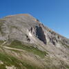 View of Vihren (Вихрен) from the trail Hizha Vihren - Vihren Peak.