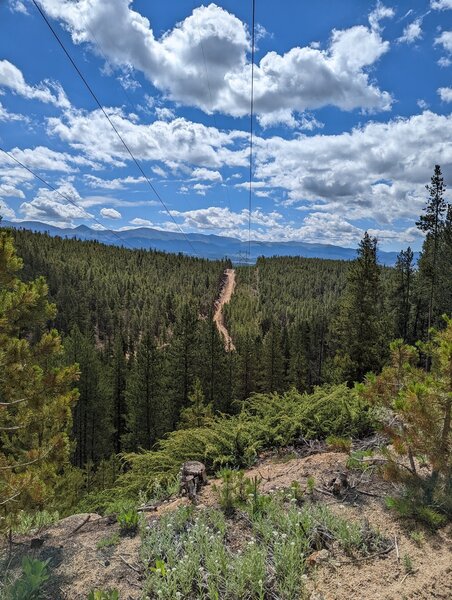 Powerline trail as seen in the distance.