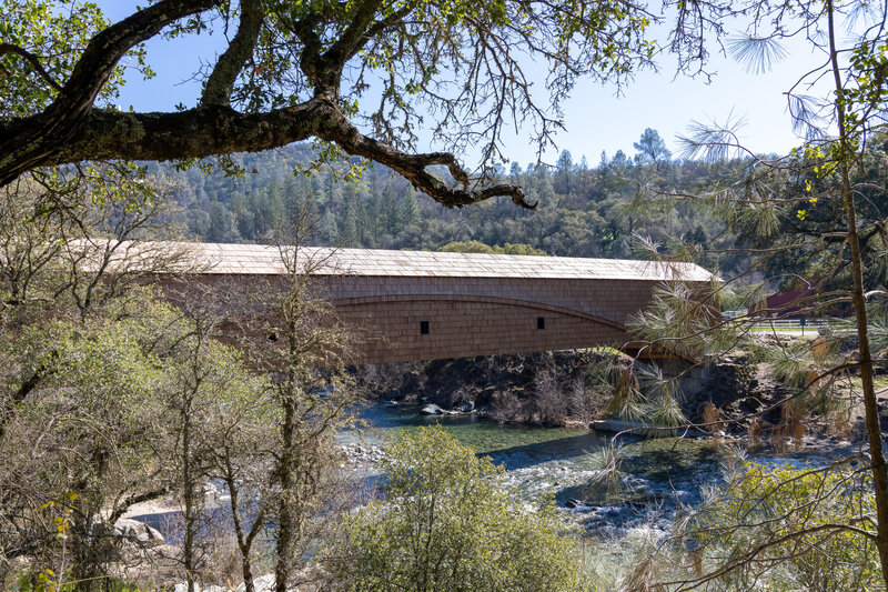 Bridgeport Covered Bridge across South Yuba River.