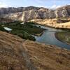 Evening views of Split Mountain & Green River from the River Trail.