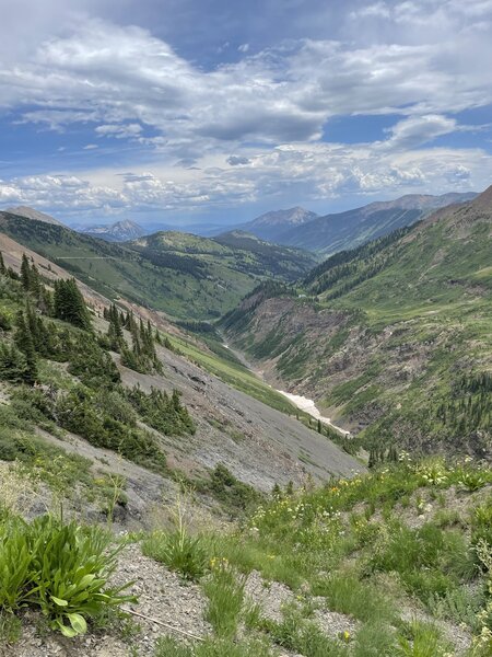 View down Slate River basin.