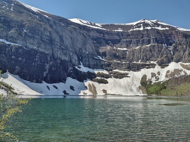 Wall Lake beneath the walls of Akamina Ridge in Akamina-Kishinena Provincial Park.