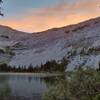 Evening at Window Mountain Lake trail camp.