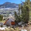 July 12. Night 3, upper LeConte Canyon on the JMT