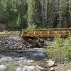 York Creek and its extremely sturdy bridge.