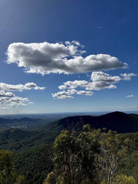 From Bally Mt Summit, looking towards Surfers Paradise