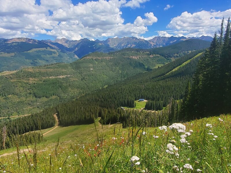 Looking east over Northwoods, Mill Creek and Gore Range.