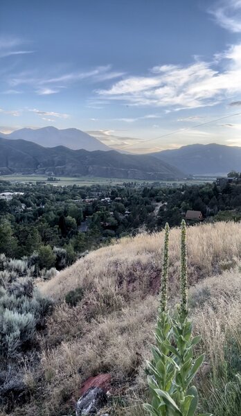 Beautiful town of Basalt view from the trail.