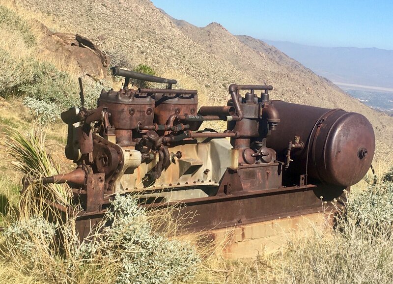 Compressor used at the tungsten mine during World War II.