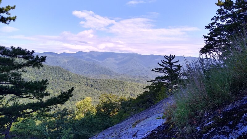 View north while ascending the class 3 slab.