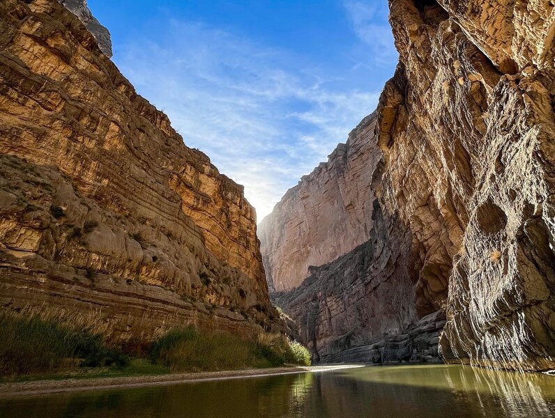 Santa Elena Canyon in March at about 5:00 PM CST.