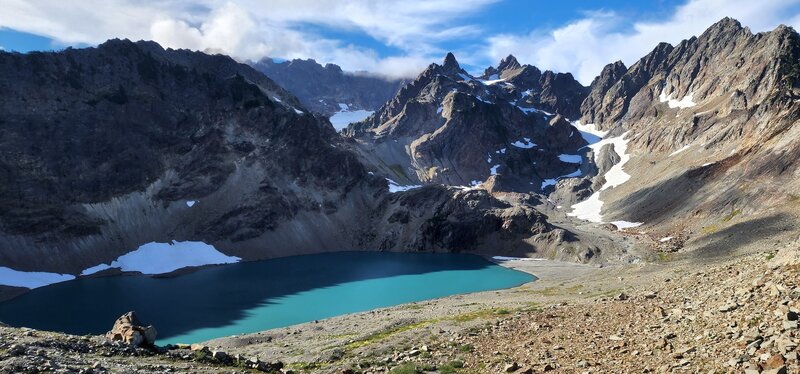 Lake at the bottom of Anderson Glacier in September.